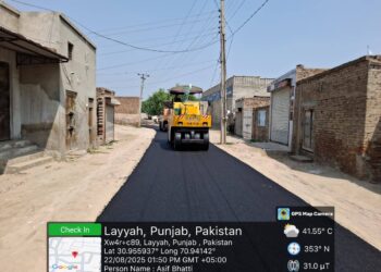 لیہ میں سڑکوں کی بحالی کے منصوبے تیزی سے جاری