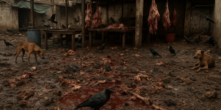 کروڑ لعل عیسن: عارضی سلاٹر ہاؤس گندگی کا ڈھیرا، شہری پریشان