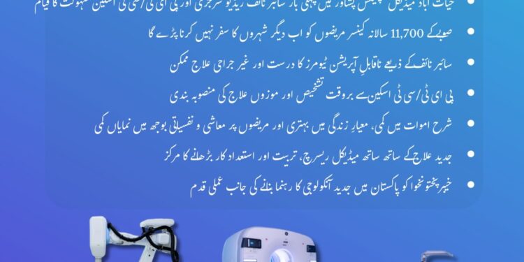 خیبرپختونخوا کی صحت میں انقلاب: حیات آباد میڈیکل کمپلیکس میں عالمی معیار کی کینسر سہولیات