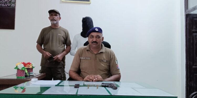 پیر جگی پولیس کی کارروائی، ناجائز اسلحہ رکھنے والا ملزم گرفتار