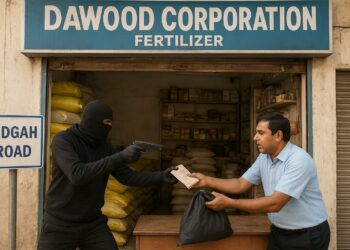 لیہ: کھاد کی دکان پر ڈکیتی، 15 لاکھ روپے لوٹ لیے