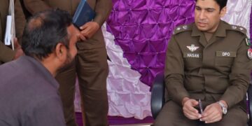 ڈی پی او لیہ حسن جاوید بھٹی کی تھانہ سٹی کے مختلف مقامات پر کھلی کچہریاں، شہریوں کے مسائل کے فوری حل کی یقین دہانی